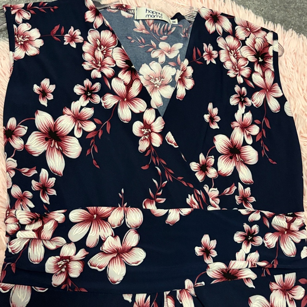 Maternity dress with cherry blossom print - Picture 5 of 9